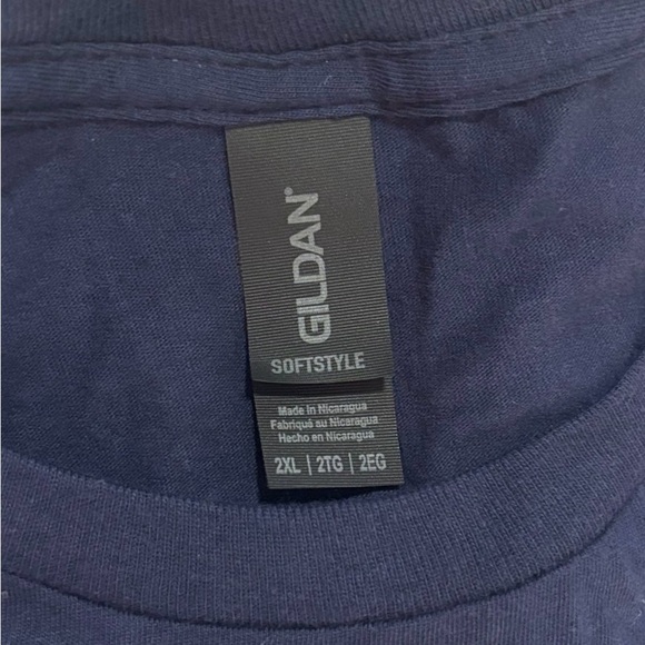 NWOT Navy Graphic Tee with Fun Text For Gender Reveal XXL - Picture 2 of 4